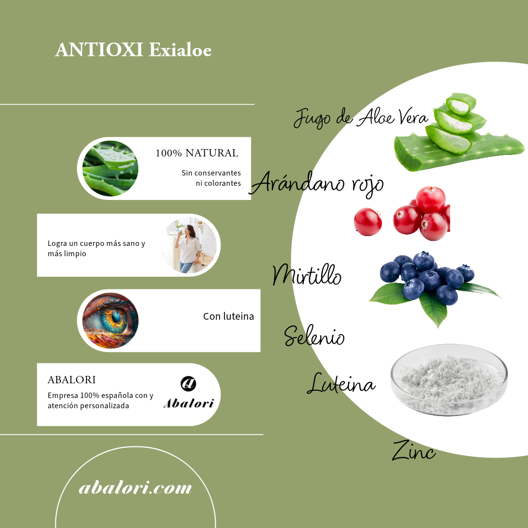 ANTIOXI de con Aloe Vera, Arándanos, Mirtillo, Luteina, Zinc y Selenio | 1000ml