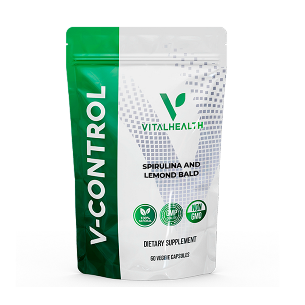 V-CONTROL VitalHealth 60 cápsulas vegetales con espirulina, nopal, acerola y melisa